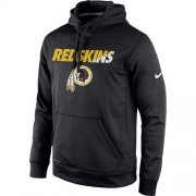 Wholesale Cheap Men's Washington Redskins Nike Black Kick Off Staff Performance Pullover Hoodie