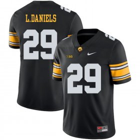 Wholesale Cheap Iowa Hawkeyes 29 LeShun Daniels Black College Football Jersey