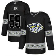 Wholesale Cheap Adidas Predators #59 Roman Josi Black Authentic Team Logo Fashion Stitched NHL Jersey