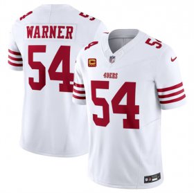 Men\'s San Francisco 49ers #54 Fred Warner White 2024 F.U.S.E. With 4-Star C Patch Vapor Untouchable Limited Football Stitched Jersey