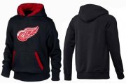 Wholesale Cheap Women's Detroit Red Wings Big & Tall Logo Black NHL T-Shirt