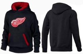 Wholesale Cheap Women\'s Detroit Red Wings Big & Tall Logo Black NHL T-Shirt