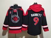 Cheap Men's Toronto Raptors #9 RJ Barrett Black Red Lace-Up Pullover Hoodie