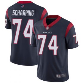 Wholesale Cheap Nike Texans #74 Max Scharping Navy Blue Team Color Men\'s Stitched NFL Vapor Untouchable Limited Jersey