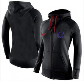 Wholesale Cheap Women\'s Nike Indianapolis Colts Full-Zip Performance Hoodie Black