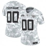 Cheap Women's Jacksonville Jaguars Active Player Custom 2024 F.U.S.E Arctic Camo Salute To Service Limited Stitched Football Jersey(Run Small)