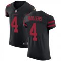 Wholesale Cheap Nike 49ers #4 Nick Mullens Black Alternate Men's Stitched NFL Vapor Untouchable Elite Jersey