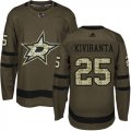 Cheap Adidas Stars #25 Joel Kiviranta Green Salute to Service Stitched NHL Jersey