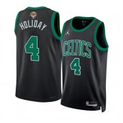 Cheap Men's Boston Celtics #4 Jrue Holiday Black 2024 Finals Statement Edition Stitched Basketball Jersey