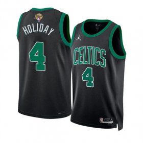 Cheap Men\'s Boston Celtics #4 Jrue Holiday Black 2024 Finals Statement Edition Stitched Basketball Jersey