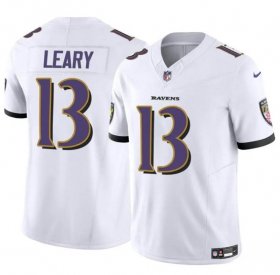 Cheap Men\'s Baltimore Ravens #13 Devin Leary White 2023 F.U.S.E. Vapor Limited Football Jersey