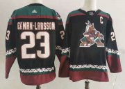 Wholesale Cheap Men's Arizona Coyotes #23 Oliver Ekman-Larsson Throwback Kachina Black Jersey