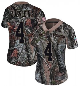 Wholesale Cheap Nike Rams #4 Greg Zuerlein Camo Women\'s Stitched NFL Limited Rush Realtree Jersey