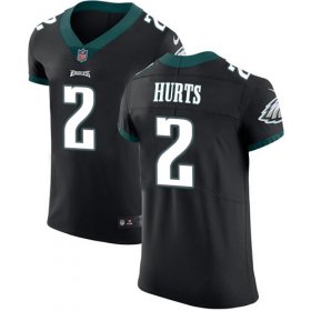 Wholesale Cheap Nike Eagles #2 Jalen Hurts Black Alternate Men\'s Stitched NFL New Elite Jersey