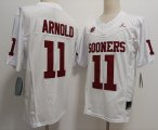 Cheap Men's Oklahoma Sooners #11 Jackson Arnold White FUSE College Stitched Jersey