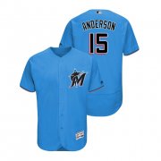 Wholesale Cheap marlins #15 Brian Anderson Blue Alternate 2019 Authentic Collection Flex Base Stitched MLB Jersey