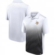 Wholesale Men's Minnesota Vikings White Black Iconic Parameter Sublimated Polo