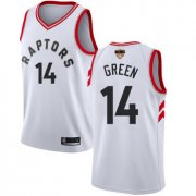 Wholesale Cheap Raptors #14 Danny Green White 2019 Finals Bound Basketball Swingman Association Edition Jersey