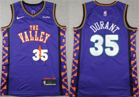 Cheap Men\'s Phoenix Suns #35 Kevin Durant Purple 2024-25 City Edition Stitched Basketball Jersey