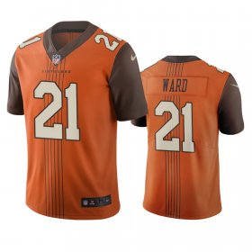 Wholesale Cheap Cleveland Browns #21 Denzel Ward Brown Vapor Limited City Edition NFL Jersey