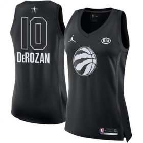 Wholesale Cheap Nike Toronto Raptors #10 DeMar DeRozan Black Women\'s NBA Jordan Swingman 2018 All-Star Game Jersey