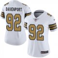 Wholesale Cheap Nike Saints #92 Marcus Davenport White Women's Stitched NFL Limited Rush Jersey