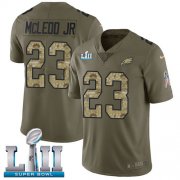 Wholesale Cheap Nike Eagles #23 Rodney McLeod Jr Olive/Camo Super Bowl LII Men's Stitched NFL Limited 2017 Salute To Service Jersey