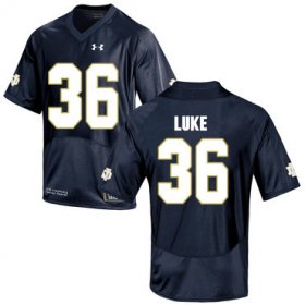 Wholesale Cheap Notre Dame Fighting Irish 36 Cole Luke Navy College Football Jersey