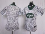 Wholesale Cheap Nike Jets Blank Zebra Women's Stitched NFL Elite Jersey