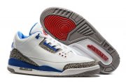 Wholesale Cheap Air Jordan 3 Retro Air Logo Tab True Blue/White-Cement