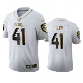 Wholesale Cheap Jacksonville Jaguars #41 Josh Allen Men\'s Nike White Golden Edition Vapor Limited NFL 100 Jersey