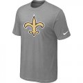 Wholesale Cheap New Orleans Saints Sideline Legend Authentic Logo Dri-FIT Nike NFL T-Shirt Light Grey