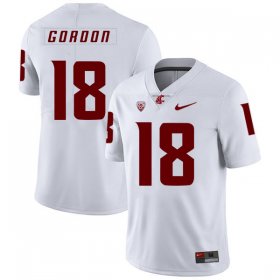 Wholesale Cheap Washington State Cougars 18 Anthony Gordon White College Football Jersey