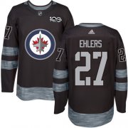 Wholesale Cheap Adidas Jets #27 Nikolaj Ehlers Black 1917-2017 100th Anniversary Stitched NHL Jersey