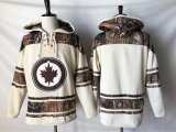 Wholesale Cheap Jets Blank Cream Camo NHL Hoodie