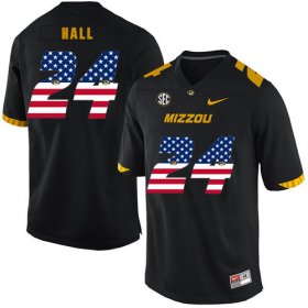 Wholesale Cheap Missouri Tigers 24 Terez Hall Black USA Flag Nike College Football Jersey