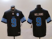 Men's Detroit Lions #9 Jameson Williams Black 2024 F.U.S.E. 2nd Alternate With 90th Anniversary Patch Vapor Limited Stitched Jersey