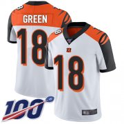 Wholesale Cheap Nike Bengals #18 A.J. Green White Men's Stitched NFL 100th Season Vapor Limited Jersey