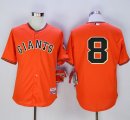 Wholesale Cheap Giants #8 Hunter Pence Orange Old Style 