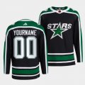 Wholesale Cheap Men's Dallas Stars Active Player Custom 2022 Black Reverse Retro 2.0 Stitched Jersey