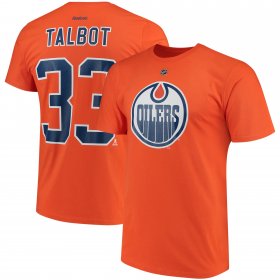 Wholesale Cheap Edmonton Oilers #33 Cam Talbot Reebok Name & Number T-Shirt Orange