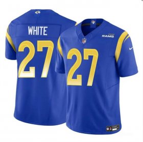 Cheap Youth Los Angeles Rams #27 Tre\'Davious White Blue 2024 F.U.S.E. Vapor Untouchable Football Stitched Jersey