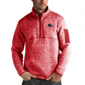 Wholesale Cheap San Jose Sharks Antigua Fortune Quarter-Zip Pullover Jacket Red