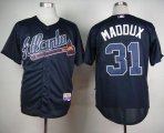 Wholesale Cheap Braves #31 Greg Maddux Blue Cool Base Stitched MLB Jersey