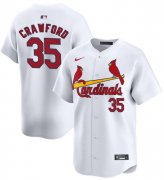 Cheap Men's St. Louis Cardinals #35 Brandon Crawford White Home Limited Stitched Baseball Jersey