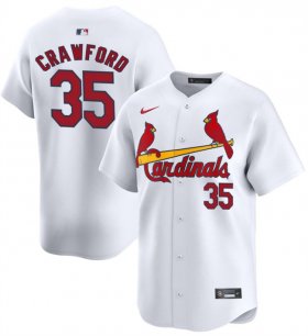 Cheap Men\'s St. Louis Cardinals #35 Brandon Crawford White Home Limited Stitched Baseball Jersey