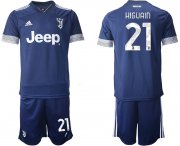 Wholesale Cheap Men 2020-2021 club Juventus away 21 blue Soccer Jerseys