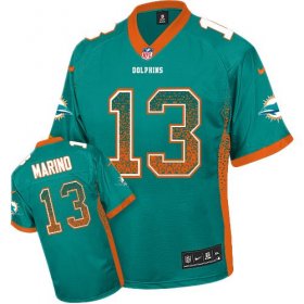 Wholesale Cheap Nike Dolphins #13 Dan Marino Aqua Green Team Color Youth Stitched NFL Elite Drift Fashion Jersey