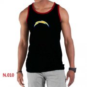 Wholesale Cheap Men's Nike NFL Los Angeles Chargers Sideline Legend Authentic Logo Tank Top Black