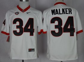 Wholesale Cheap Georgia Bulldogs #34 Herschel Walker 2014 White Limited Jersey